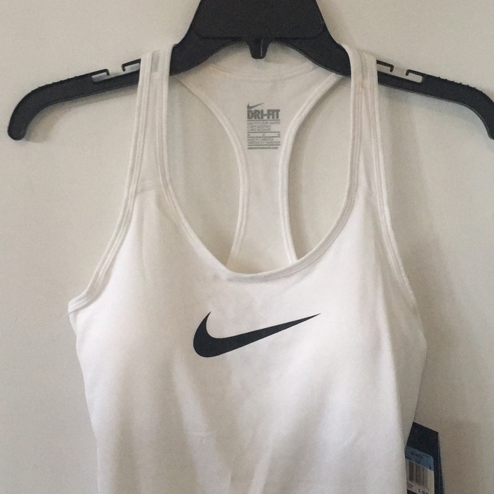 NWT NIKE DRI-FIT SPORT RACERBACK TANK WHITE M